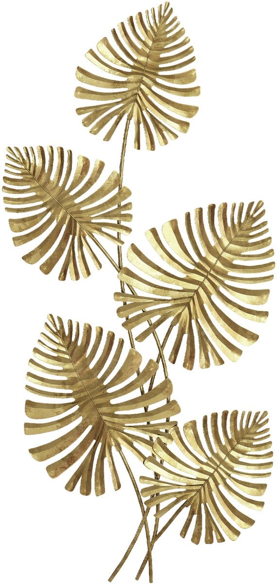HOMCOM Metal Wall Décor Metaal 83L x 2,5B x 39H cm Goud