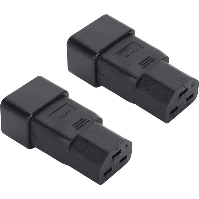 2 stuks IEC320 C20 naar IEC320 C21 Stroomadapter Professionele Plug and Play C20 naar C21 Stekker