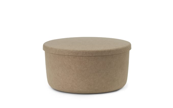 Normann Copenhagen Hide Storage Poef - sand - large