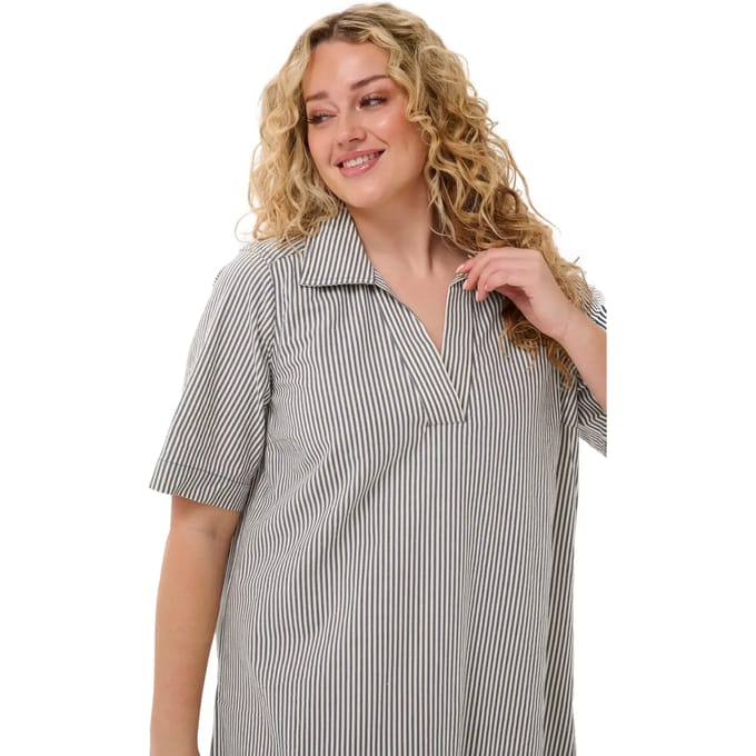 Gestreepte jurk voor dames KAFFE Curve Nana