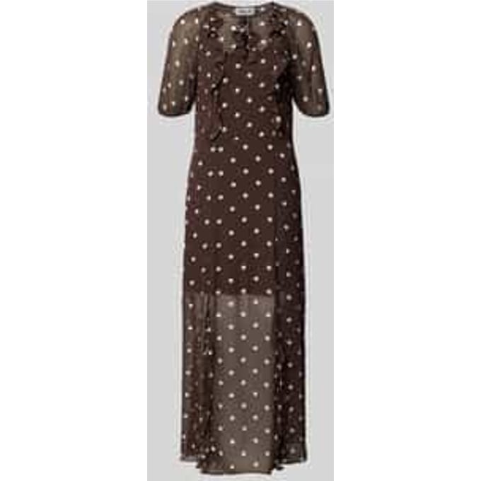 Regular fit maxi-jurk met ruches