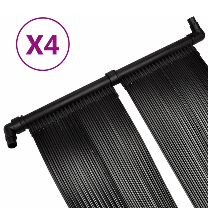 Panneau Solaire pour Chauffage de Piscine 4 pcs 80 x 620 cm