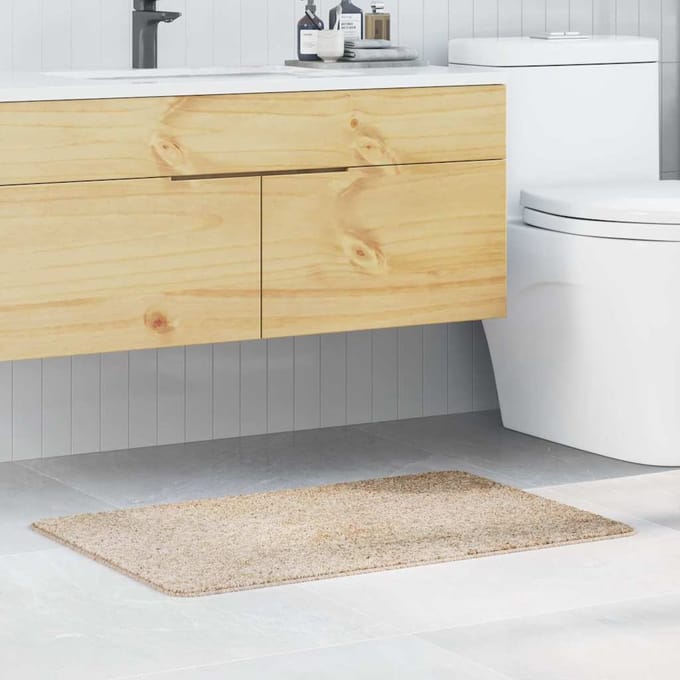vidaXL - Antislip - Badmat - Crème - 60 - x - 90 - cm - PP