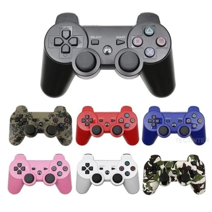 Blanche Manette de Jeu Sans Fil Bluetooth pour PS3, Controlleur USB - PC, Accessoire Pour Console, Joystick wit