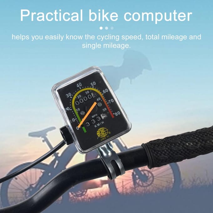 Fietssnelheidsmeter Fietscomputer Waterdicht Mechanisch Kilometerteller Mountainbikecodetabel veelkleurig