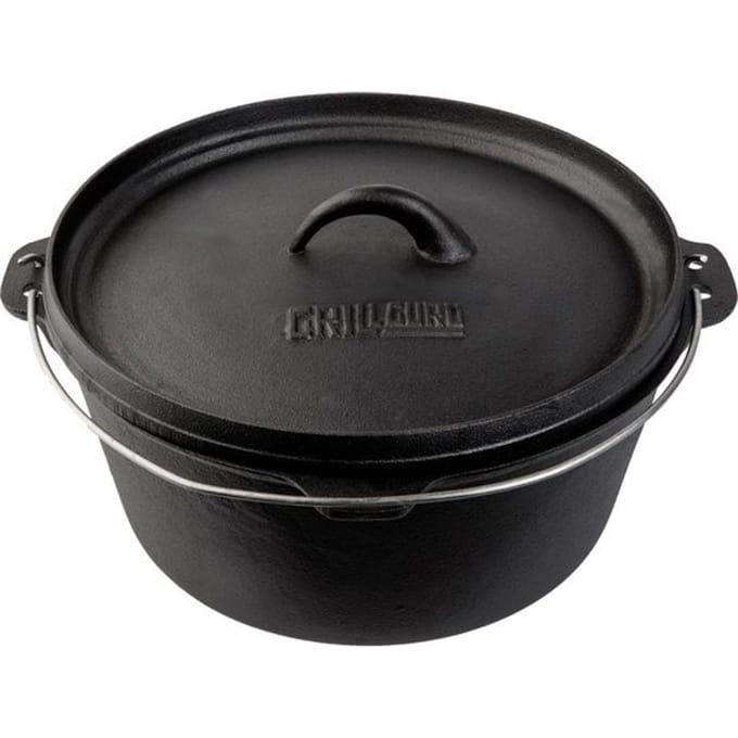 Grill Guru Medium Cast Iron Dutch Oven 23cm - Gietijzeren pan met deksel 23cm