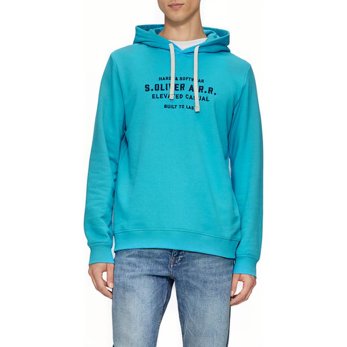 s.Oliver  Sweatshirts Aqua Größe: S | Kaputzenpullis Outlet | Herren | Cyan