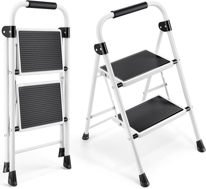 Huishoudtrap - Trapladder Inklapbaar - Keukentrap - Woonaccessoire