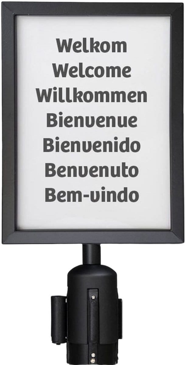 Posterframe A4 staand voor Trekband - Zwart