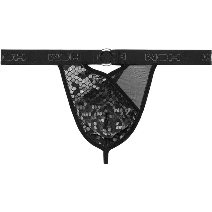 WOH heren microfiber G-string pure seduction zwart
