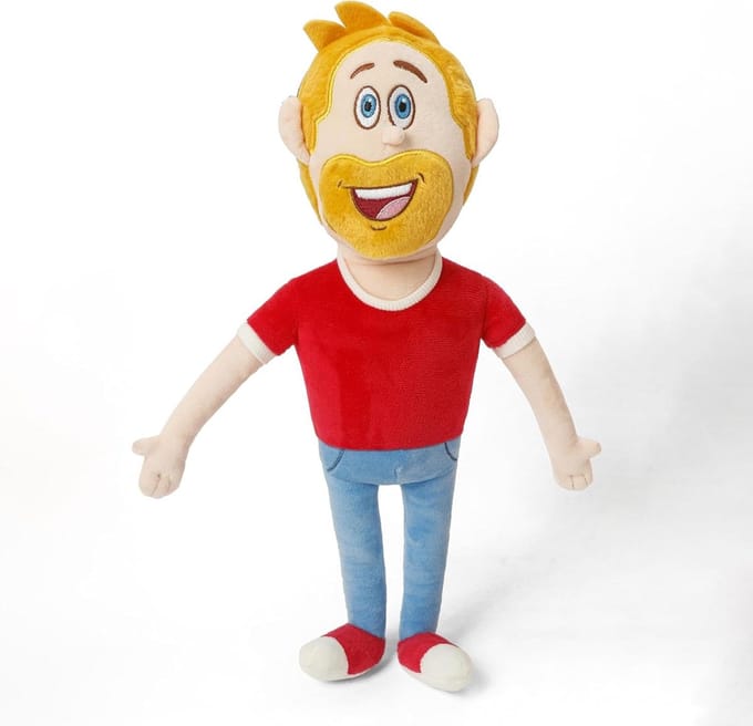Pluche Speelgoed - Handpop Vogel - Interactief Spelen - Kindveilige Materialen - 36 cm Hoog - Grijs