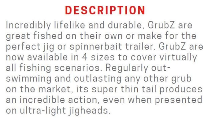 Zman Soft Lure GrubZ 2,5 Inch 8/Pack Middernachtolie (3523) white