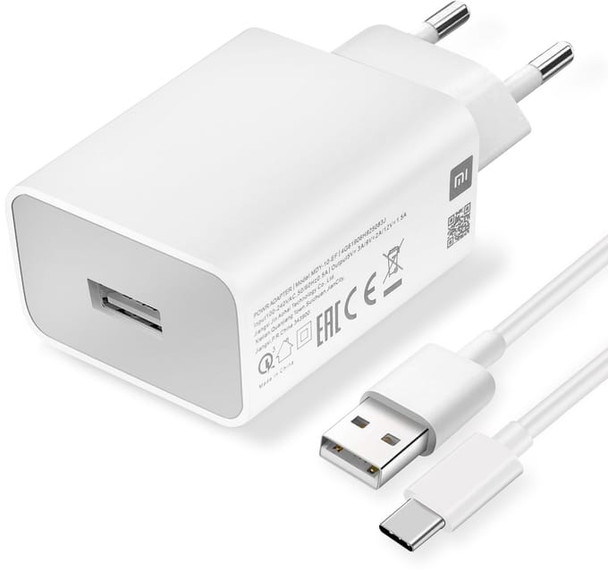 Xiaomi, Wandlader USB Universeel Quick Charge 3.0 18W 3A, Wit