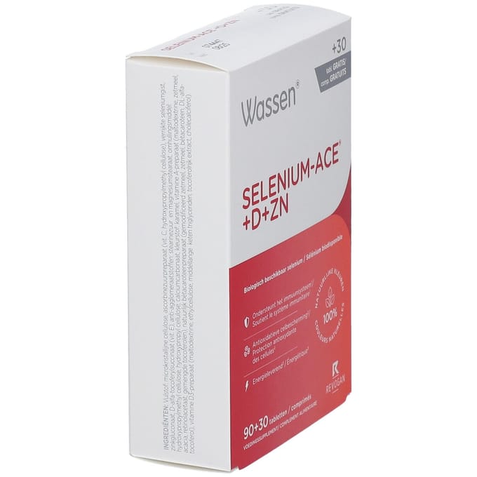 Selenium-ACE+D+Zn | Antioxidanten Immuniteit, huid, haar & nagels + 30 GRATIS tabletten 90+30 Tabletten
