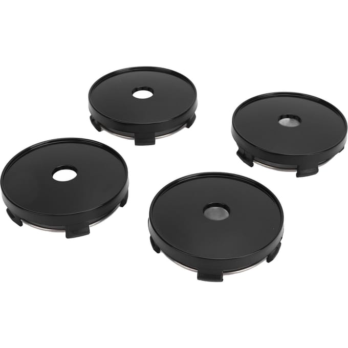 4 STUKS 60mm Wielnaafdop Met Gat Slagvast Stijlvolle Look Universele Pasvorm Velgnaaf Middenkap voor Auto's Zwart zwart