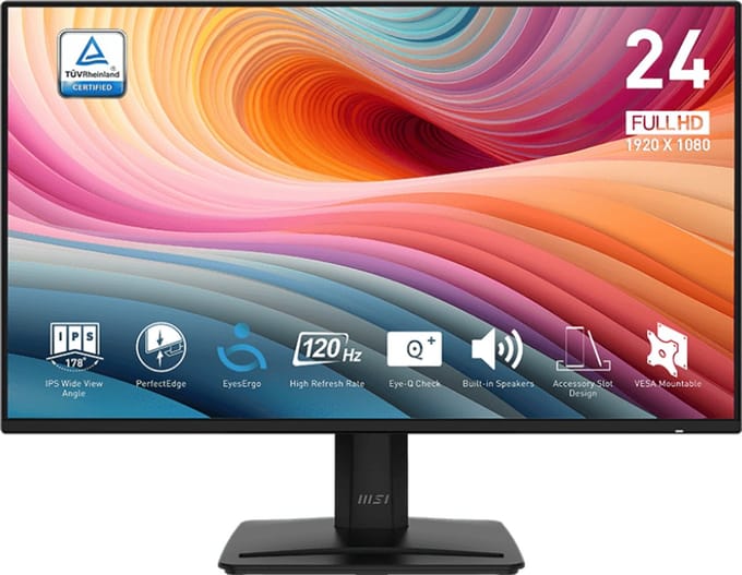 MSI PRO MP242A E2 computermonitor 60,5 cm (23,8") 1920 x 1080 pixels Full HD zwart