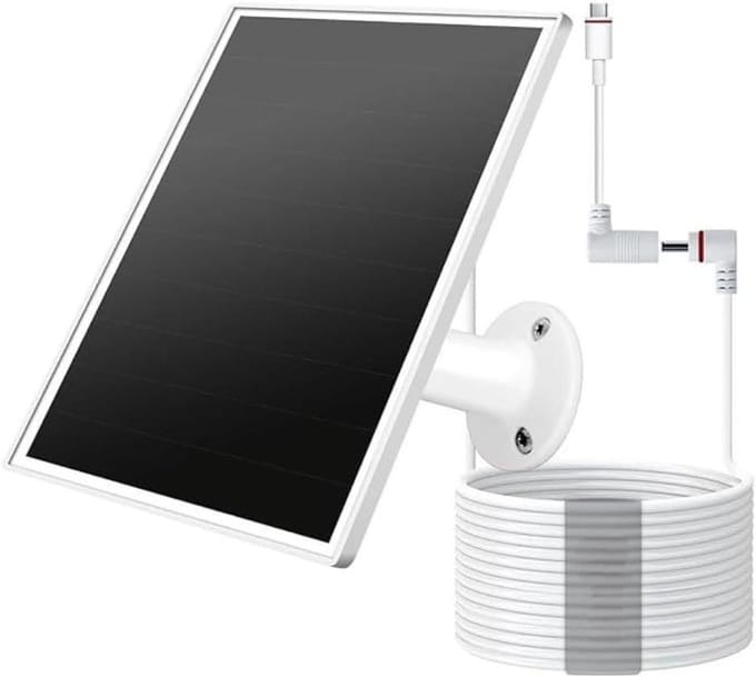 Zonnepaneel - Zonnelader - Camera Opladen - Waterdicht Ontwerp - 5W - Wit