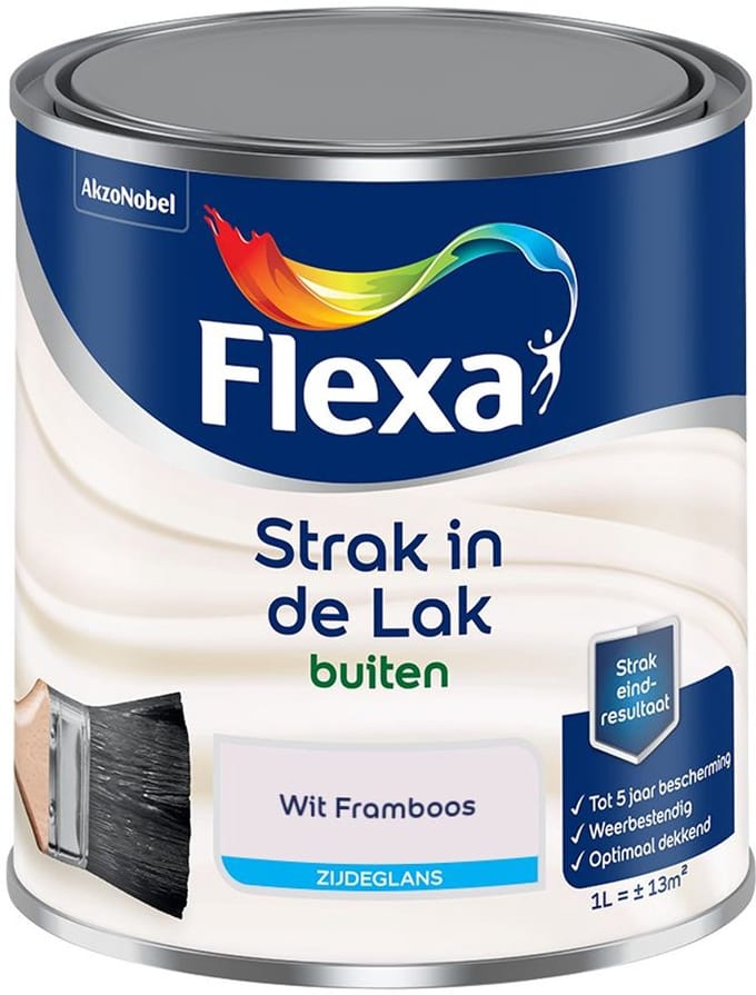 Flexa - Strak In De Lak Buitenlak Zijdeglans - Wit Framboos - Mengverf - 1 L