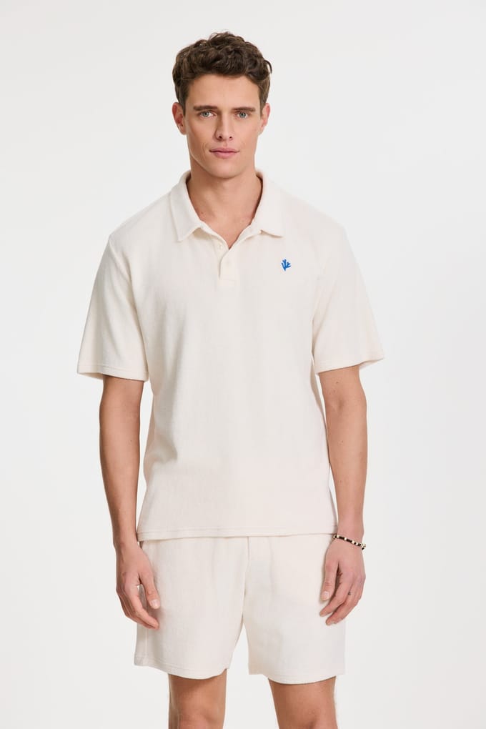 Shiwi Nico Toweling Polo Solid White Taglia: XL | Polo Outlet | Uomo | Bianco