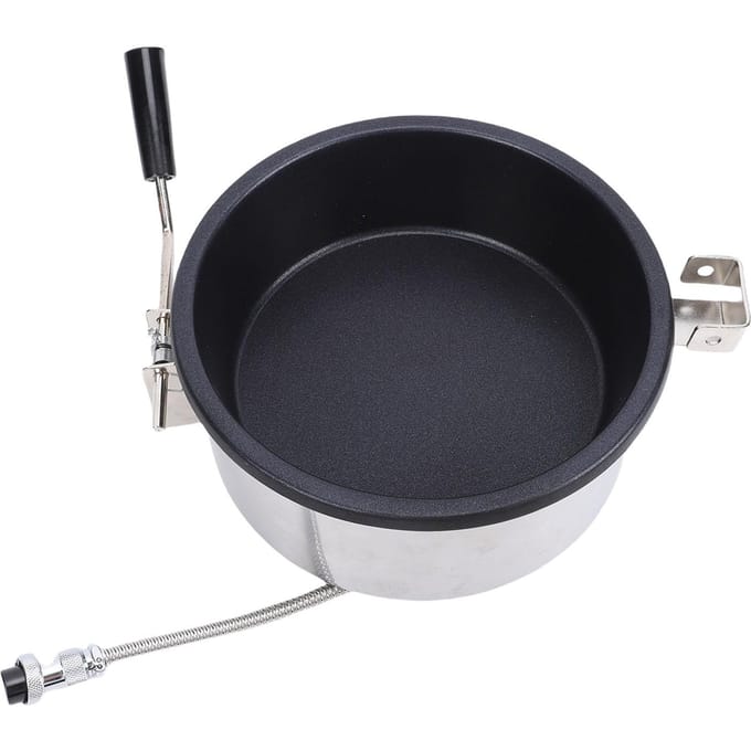 Popcorn Pan Grote Capaciteit Roestvrij Staal Ondersteuning Gas en Elektrische Verwarming Draagbare Popcorn Maker voor Thuis black