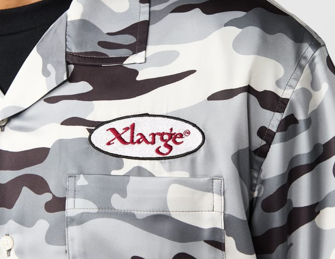 XLARGE Camo Camp Shirt, grijs