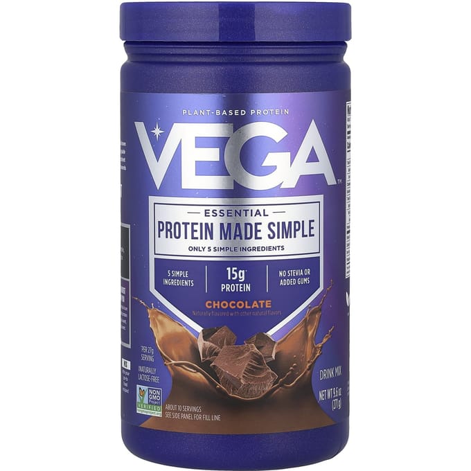 Vega, Protéine Végétale Simple, Chocolat Noir, 9,6 oz (271g)