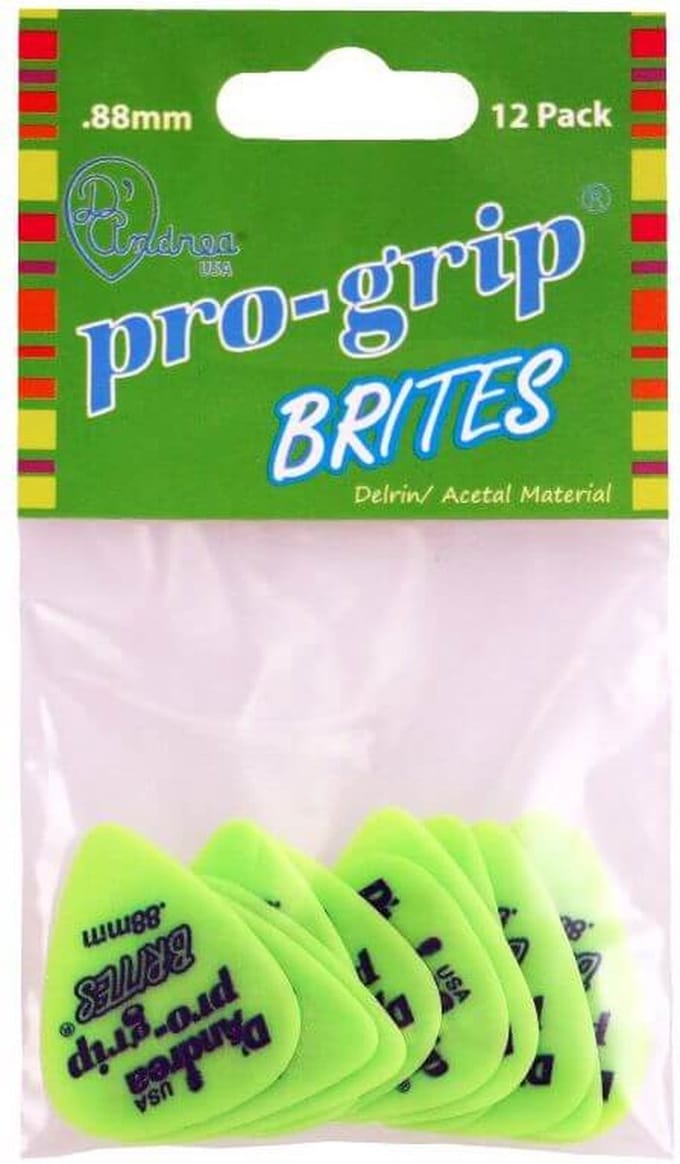 D'Andrea - Pro-Grip Brites - plectrum - 0.88 mm - 12-pack
