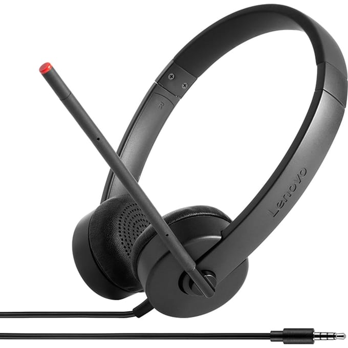 Lenovo Stereo Analog Headset Bedraad Hoofdband Kantoor/callcenter Zwart