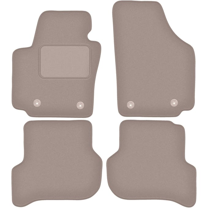 Beige veloursmatten voor: Seat Altea minivan (2004-08.2008)