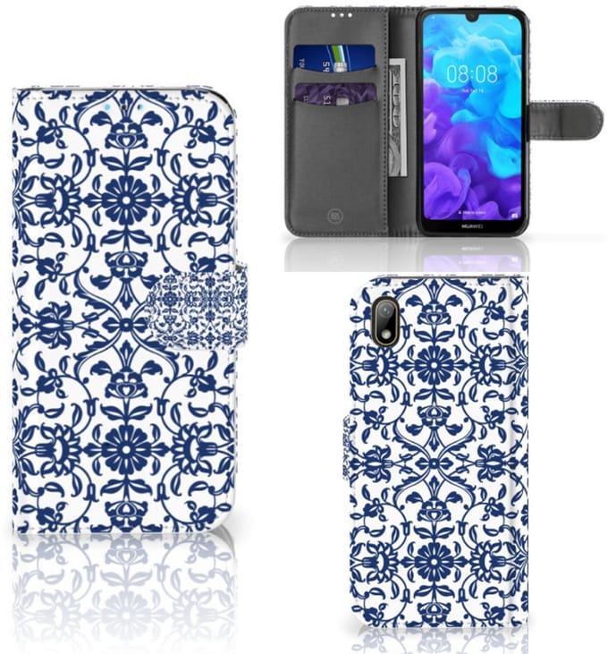 Huawei Y5 (2019) Hoesje Flower Blue
