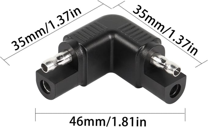 Dailygoods - 90 Graden SAE Hoek Adapter Mannelijk, Set van 2
