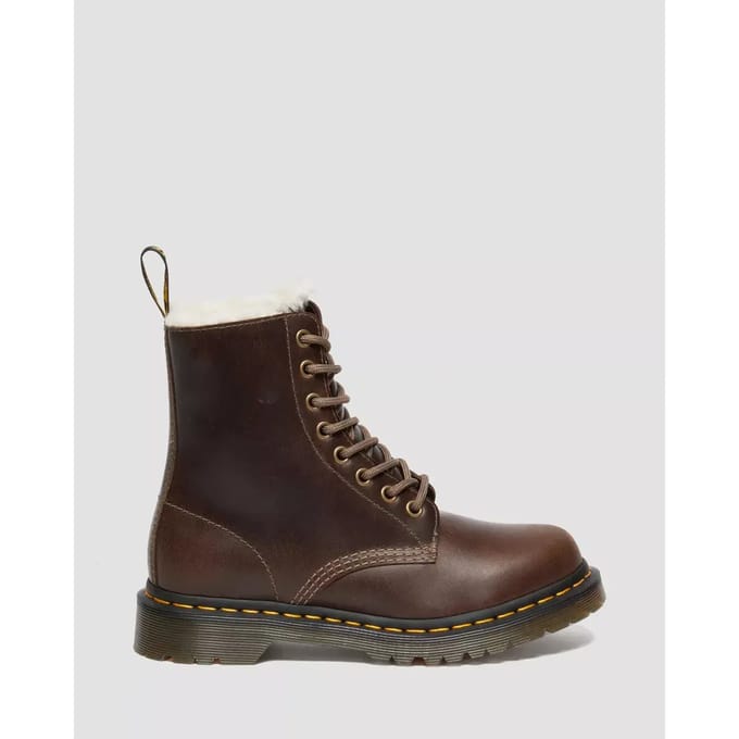 Vrouwelijke laarsjes met nepbont Dr Martens 1460