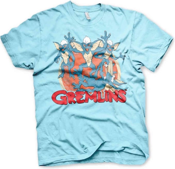 Gremlins Heren Tshirt -S- Group Blauw