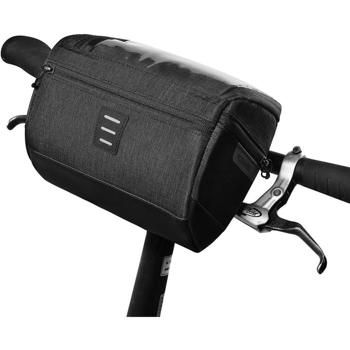 Fietstas Stuur Tas Racefiets Voorframe Tas 6INCH Touchscreen Telefoonhouder gray