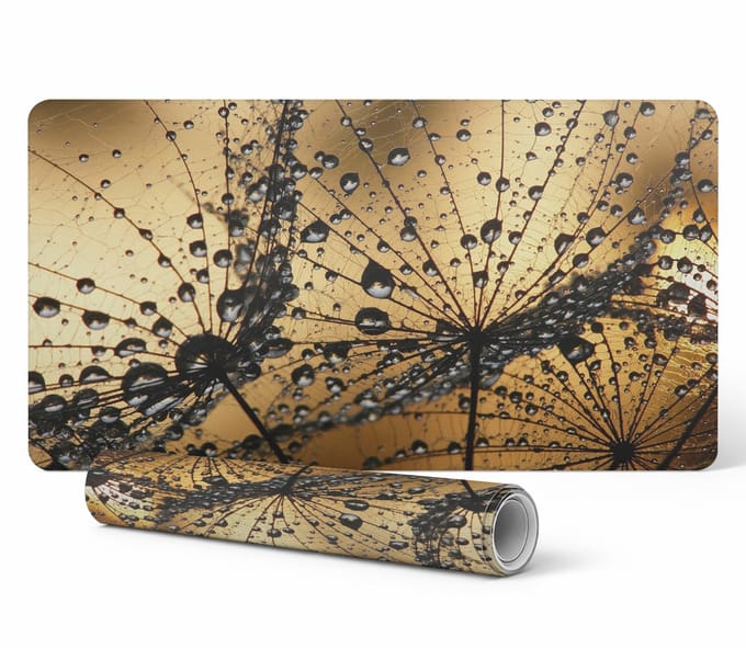 Elegante decoratieve bureauonderlegger met spinnenwebmotief, 100x50 cm