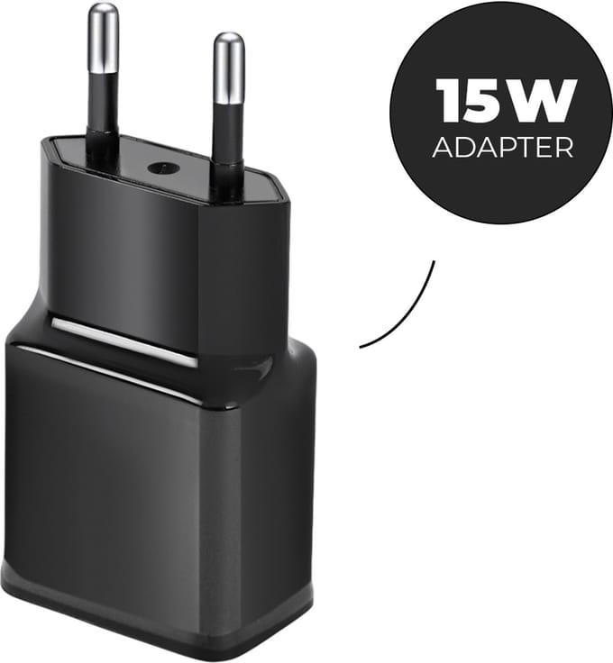 WISEQ USB Oplader – Fast Charger – Compacte Telefoon Oplader – Geschikt voor Samsung & Apple - Zwart