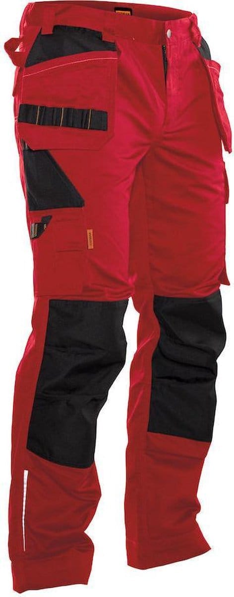 Jobman Practical 2322 Werkbroek Holsterpockets - Mannen - Rood/Zwart - 44