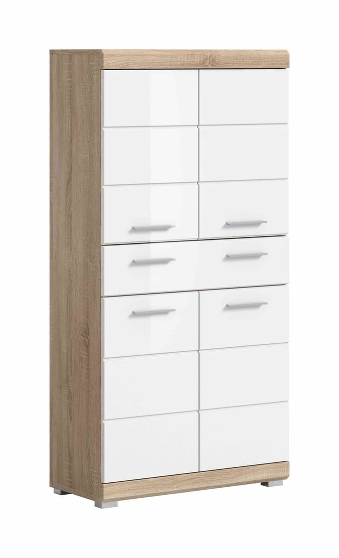 Lambada midi kast wit hoogglans MDF TZ wit NB - 31x74x141cm