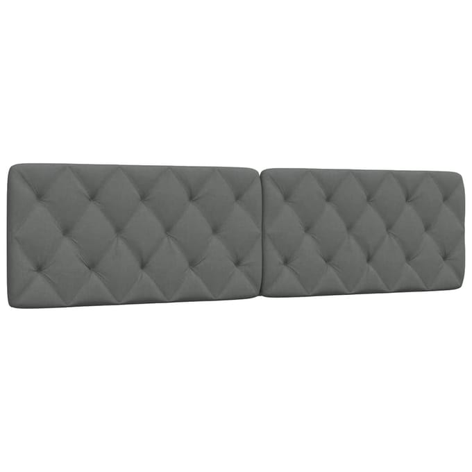 vidaXL - Hoofdbordkussen - 200 - cm - stof - donkergrijs
