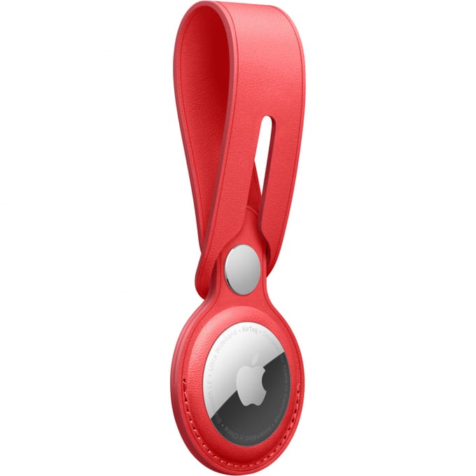 Leather Loop voor de Apple AirTag - Red