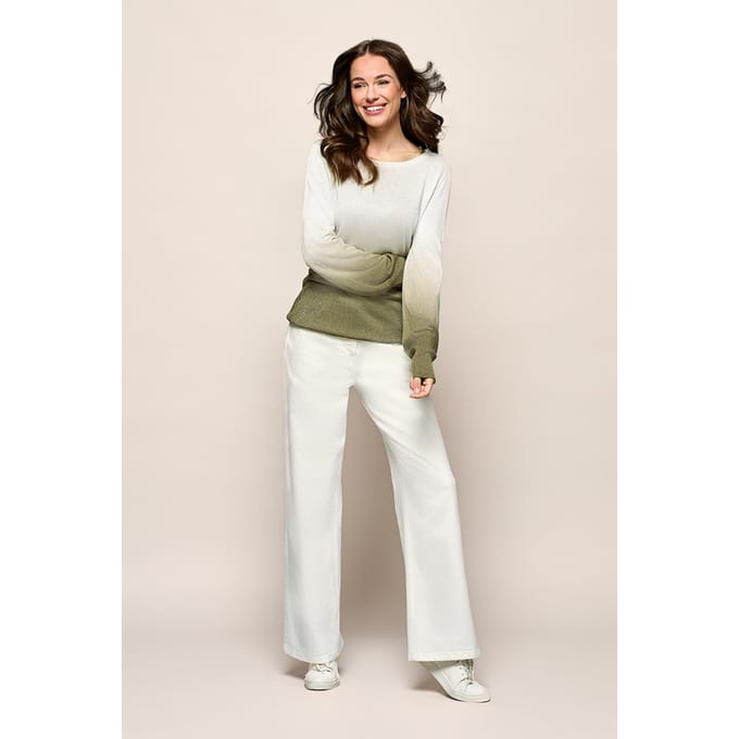 Corbyn Top Offwhite / Olijfgroen