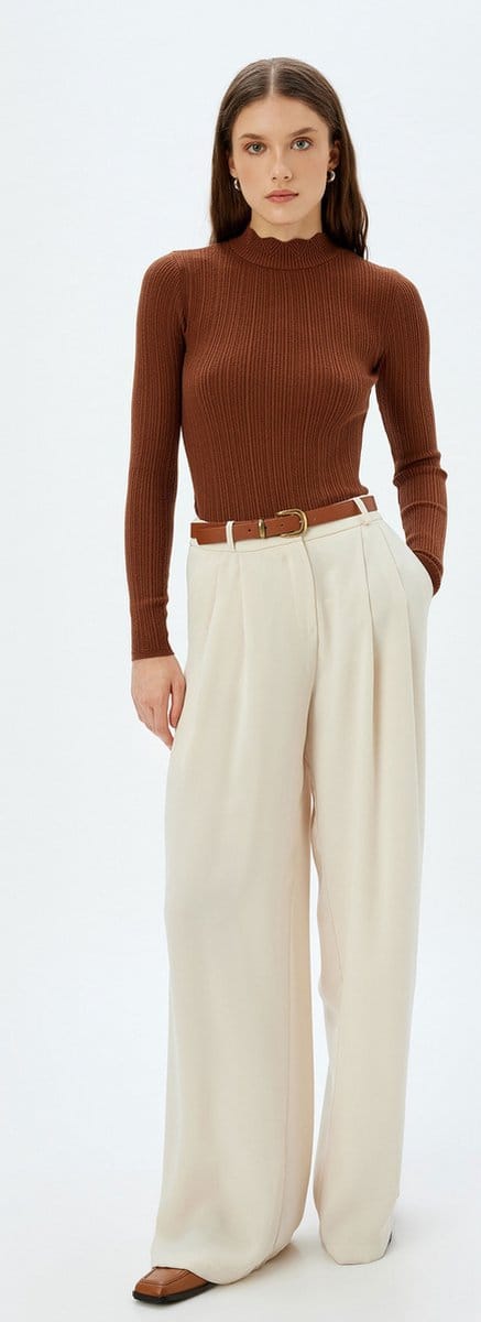 Rechte kraag Met glitters Sweater