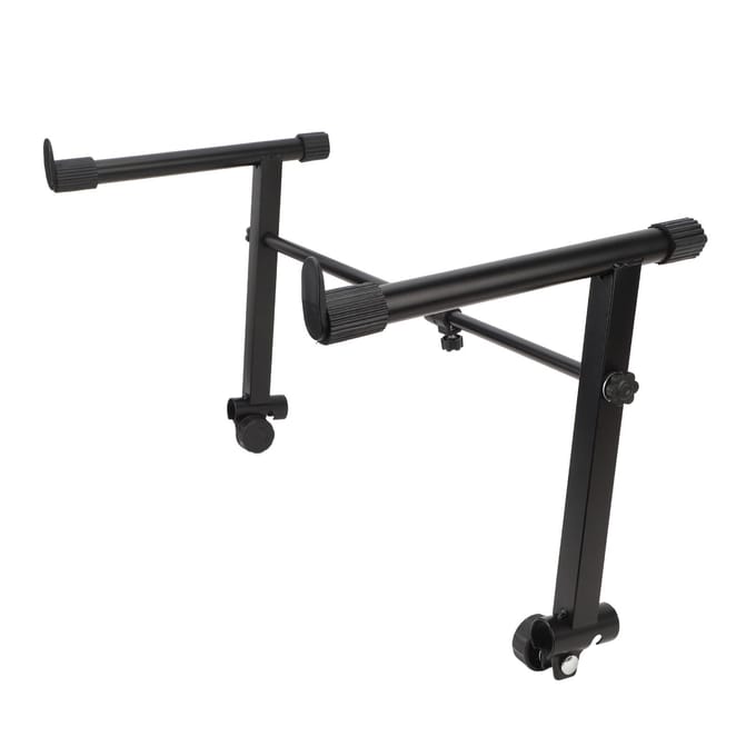 Toetsenbordstandaard Verlengadapter L-vormig Elektronisch Piano Toetsenbordrek 2-laags Verhoger 42?75 cm breedte black