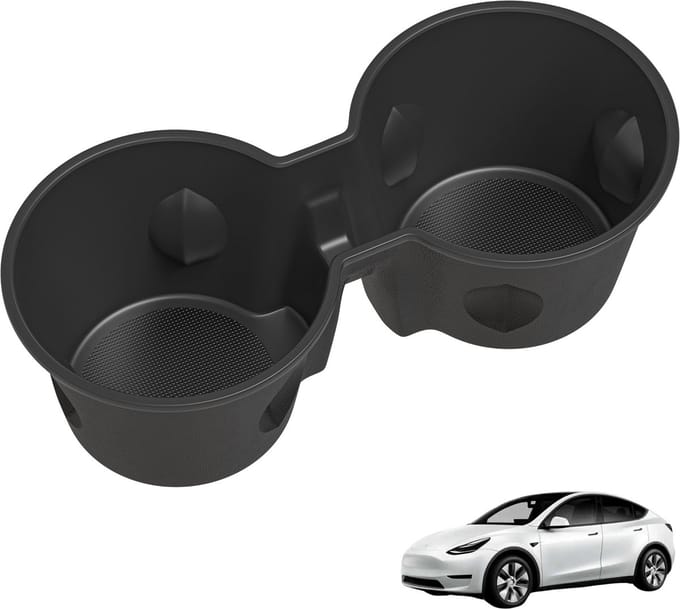 Bekerhouder voor middenconsole, compatibel met Tesla Model Y en Model 3 - Autoaccessoire, bescherming voor drankjes, siliconen