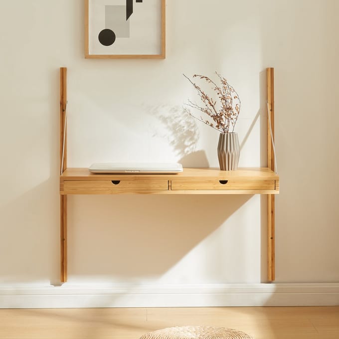 Wandrek Tingvoll 85x85x36 cm bamboe naturel [en.casa]