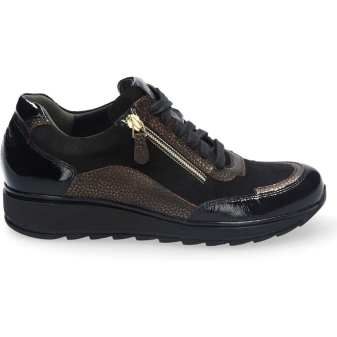 Durea 6263 Sneaker Zwart/Brons H