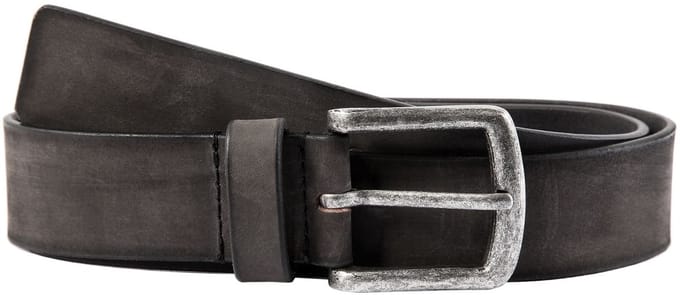 Leonardo Verrelli Leonardo Verrelli unisex riem 90 cm - 140 cm (tailleomvang) in donkergrijs van 100% echt leer,