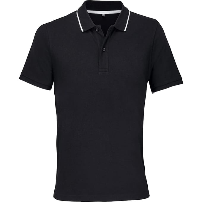 SOLS Unisex Volwassen Palermo Polo Shirt (Zwart/Wit)