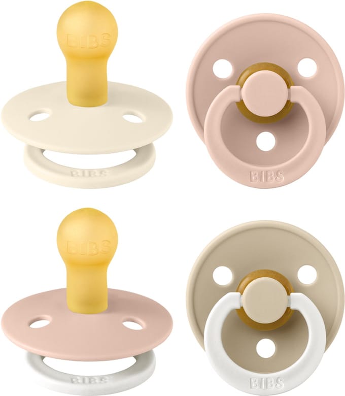 BIBS Colour Fopspeen - 0-6 mnd - 4-pack - Ivory/Blush/Blush Glow/Vanilla Glow