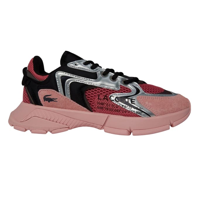 Lacoste Dames L003 Neo-leer, stevige platte sneakers (Bloemenroze)